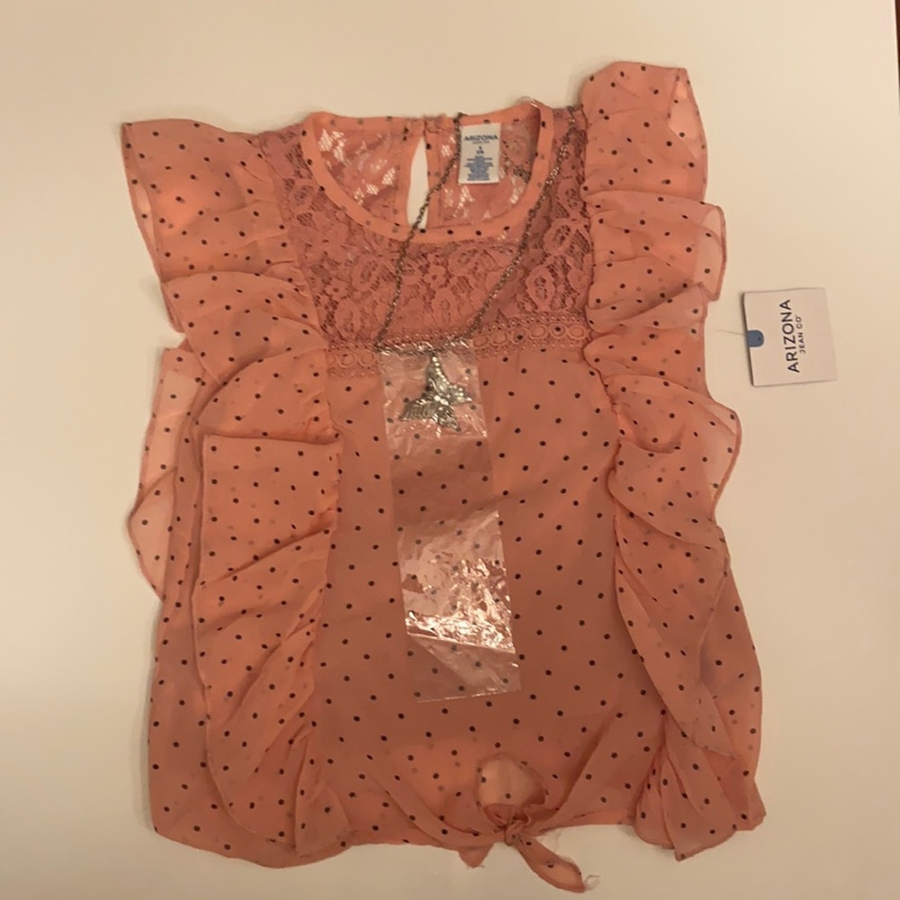 NWT, Arizona girls pink blouse